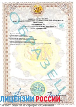 Образец сертификата соответствия (приложение) Совхоз имени Ленина Сертификат ISO 14001